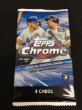 Factory Sealed 2020 Topps Chrome Baseball 4 Card Back - NEW RELEASE