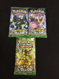 Lot of 3 Factory Sealed XY Fates Collide Pokemon Booster Packs - 10 Cards Each