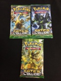 Lot of 3 Factory Sealed XY Fates Collide Pokemon Booster Packs - 10 Cards Each