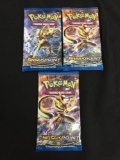 Lot of 3 Factory Sealed Break Point Pokemon 10 Card Booster Packs