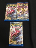 Lot of 3 Factory Sealed Break Point Pokemon 10 Card Booster Packs