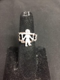 Old Pawn Taxco Man Sterling Silver Ring Size 5