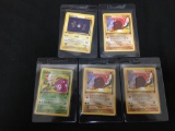 WOW Lot of 5 Vintage 1st Edition Pokemon Cards from AMAZING COLLECTION