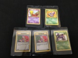 WOW Lot of 5 Vintage 1st Edition Pokemon Cards from AMAZING COLLECTION