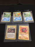 WOW Lot of 5 Vintage 1st Edition Pokemon Cards from AMAZING COLLECTION