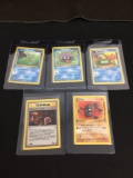 WOW Lot of 5 Vintage 1st Edition Pokemon Cards from AMAZING COLLECTION