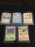 WOW Lot of 5 Vintage 1st Edition Pokemon Cards from AMAZING COLLECTION