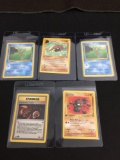 WOW Lot of 5 Vintage 1st Edition Pokemon Cards from AMAZING COLLECTION