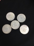 Lot of 5 Vintage Romania Silver Tone Large Coins - Silver? SEE DESCRIPTION
