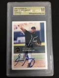 USA Graded 2000 Justifiable 2k ERIC GAGNE Rookie Autograph Baseball Card - Mint 9
