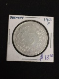 1951 Germany 5 Mark Silver Foreign World Coin - .225 ASW