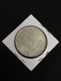 1970 Germany 5 Mark Silver Foreign World Coin - .225 ASW