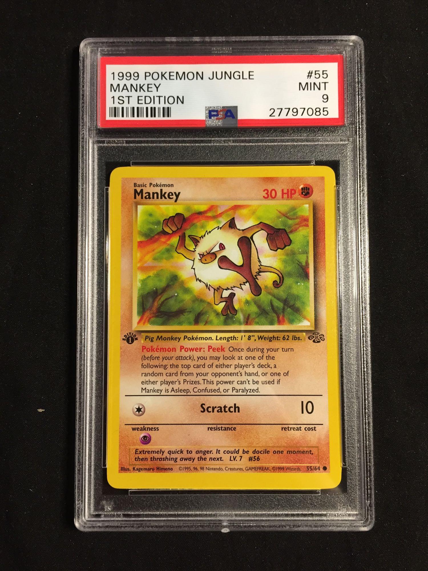 PSA Graded Mint 9 - 1999 POKEMON Jungle Mankey | Proxibid PSA Graded Mint 9 - 1999 POKEMON Jungle Mankey | Proxibid