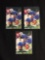 3 Card Lot of 1993 Stadium Club DREW BLEDSOE Patriots ROOKIE Football Cards