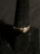 Antique 10K Yellow Gold 4 Diamond Wedding Engagment Ring Size 8 - 2.7 Grams