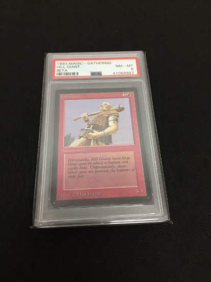 PSA Graded NM-MT 8 - MTG Magic the Gathering 1993 Hill Giant Beta