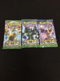 Lot of 3 Fates Collide Pokemon XY Factory Sealed Trading Card Packs