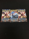 Lot of 3 Steam & Siege Pokemon XY Factory Sealed Trading Card Packs