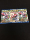 Lot of 3 Breakpoint Pokemon XY Factory Sealed Trading Card Packs