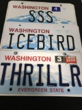 Lot of 3 Washington State Vanity License Plates