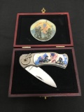 Vintage American Unites 2001 9/11 Memorial Stainless Pocket Knife in Case from Collection