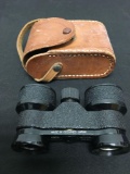 Vintage Spica 3.5X Nikko Binnoculars in Leather Case Made in Occupied Japan