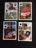 4 Card Lot of Certified Autographed Baseball Cards from Collection