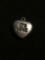 FAS Designer 15x15x5mm Its Love Motif Sterling Silver Heart Pendant