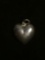 Puffy Heart Design 16x16x3mm High Polished Sterling Silver Pendant