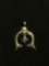 Hindu Symbol Design 22x17mm Sterling Silver Pendant