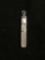 Triple White Mother of Pearl Inlay 33x5mm Sterling Silver Drop Bar Pendant