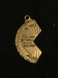 Half of Lord's Prayer Broken Heart 30x15mm 14Kt Gold-Filled Pendant