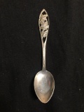Canadian Made BM Co. Designer Maple Leaf Detailed 4in Long 1in Wide Sterling Silver Collectible