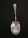 Filigree Decorated Signed Designer Large 8.5in Long 2.5in Wide High Polished Vintage Sterling Silver