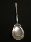 Detailed Large 8in Long 2.5in Wide Vintage Sterling Silver Serving Spoon
