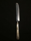 Signed Designer Stamped Pat. 1924 Filigree Decorated Jean Pierce Sterling Silver Handle w/ Stainless
