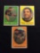 3 Card Lot of 1958 Topps Football Cards - #118, #119, #120 Vintage Football Cards