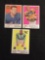 3 Card Lot of 1959 Topps Football Cards - #14, #15, #16 Vintage Football Cards