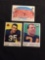 3 Card Lot of 1959 Topps Football Cards - #118, #119, #120 Vintage Football Cards