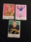 3 Card Lot of 1959 Topps Football Cards - #127, #128, #129 Vintage Football Cards