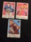 3 Card Lot of 1959 Topps Football Cards - #163, #164, #165 Vintage Football Cards