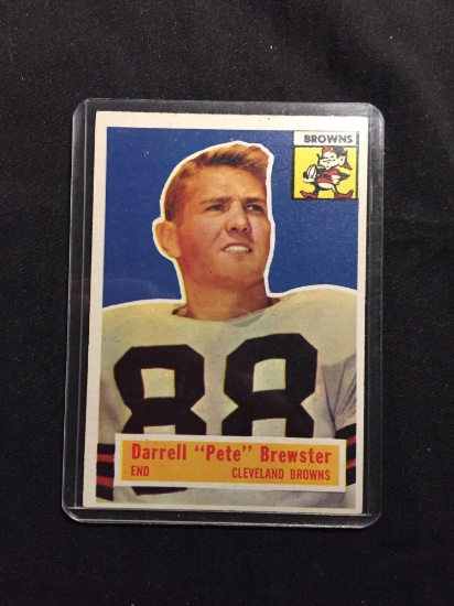 1956 Topps #21 DARRELL "PETE" BREWSTER Browns Vintage Football Card