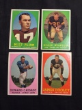 4 Card Lot of 1958 Topps Football Cards - #5, #6, #7, #8 Vintage Football Cards