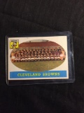 1958 Topps #9 CLEVELAND BROWNS Team Card Vintage Football Card