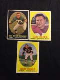 3 Card Lot of 1958 Topps Football Cards - #24, #25, #26 Vintage Football Cards