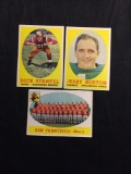 3 Card Lot of 1958 Topps Football Cards - #39, #40, #41 Vintage Football Cards