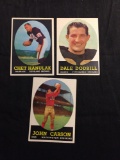 3 Card Lot of 1958 Topps Football Cards - #45, #46, #47 Vintage Football Cards