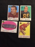 4 Card Lot of 1959 Topps Football Cards - #2, #3, #4, #5 Vintage Football Cards
