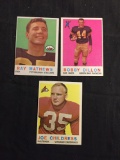 3 Card Lot of 1959 Topps Football Cards - #11, #12, #13 Vintage Football Cards