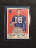 1959 Topps #20 FRANK GIFFORD Giants Vintage Football Card
